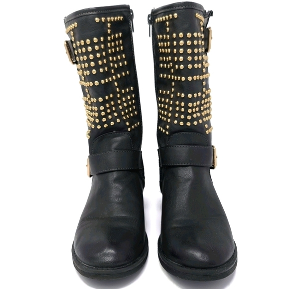 JustFAB ABIGAIL Studded Pleather Boots Size 6.5 - Picture 5 of 8